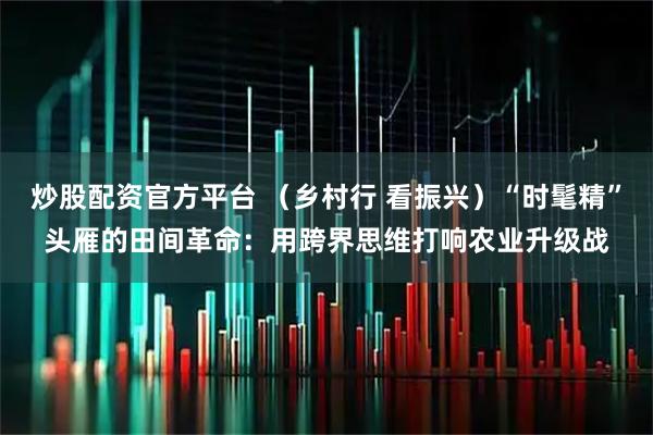 炒股配资官方平台 （乡村行 看振兴）“时髦精”头雁的田间革命：用跨界思维打响农业升级战